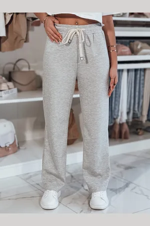 D-Street Spodnie dresowe damskie wide leg RELAXON szare
