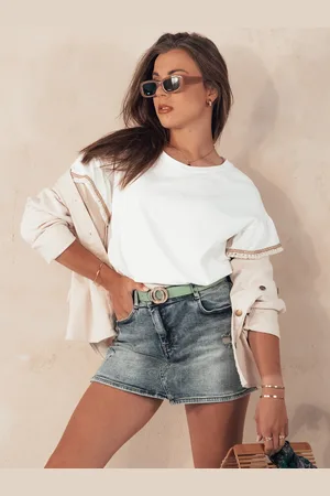 D-Street Spodenki damskie jeansowe FASHIONFIT niebieskie