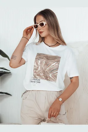 D-Street T-shirt damski PISTAN biały
