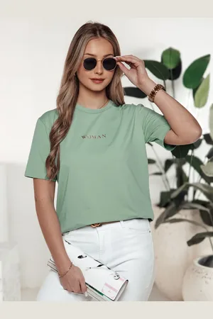 D-Street T-shirt damski WOMAN turkusowy