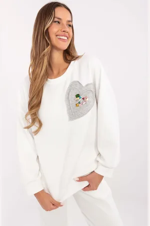 Italy Moda Sweatshirt-DHJ-BL-20322.72-ecru