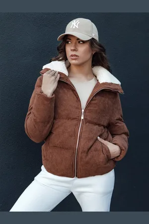 D-Street Kurtka damska zimowa TRENDYGLAM brązowa