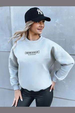 D-Street Dámská oversize mikina NEVER Barva šedá