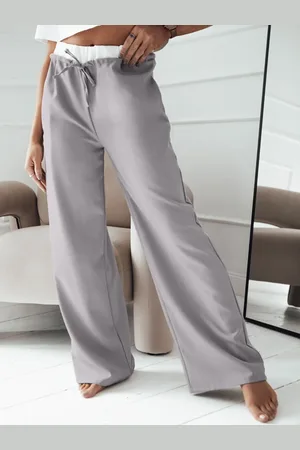 D-Street Spodnie damskie wide leg DARAMY szare