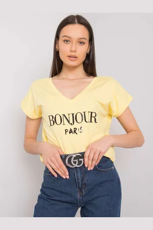Fancy T-shirt-FA-TS-7142.37P-Light Yellow