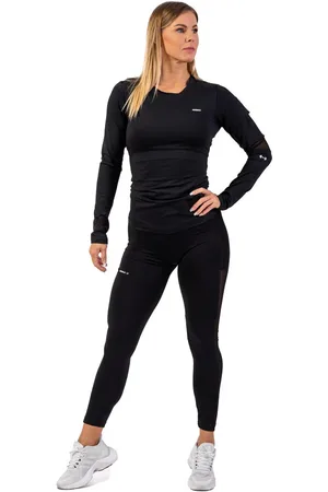 Nebbia Dámské tričko Long Sleeve Smart Pocket Sporty Top 418 black L