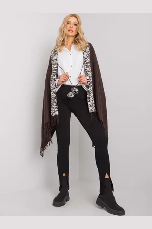 Factory Price Scarf-AT-SZ-BF48420-white-brown