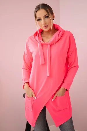 Kesi Tunika s psaníčkem vpředu Oversize neonová