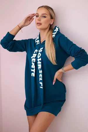 Kesi Šaty s kapucí Oversize námořní