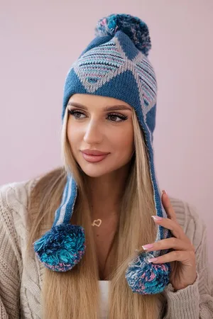 Kesi Dámská kšiltovka s dlouhými ušima Eunika K322 jeans