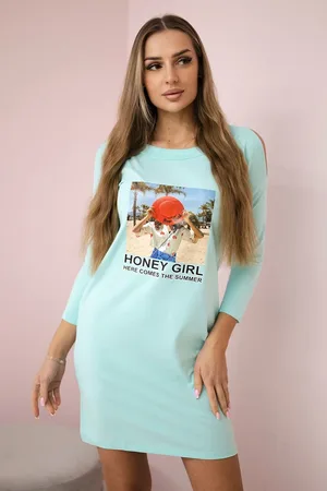 Kesi Šaty s potiskem Honey girl mint