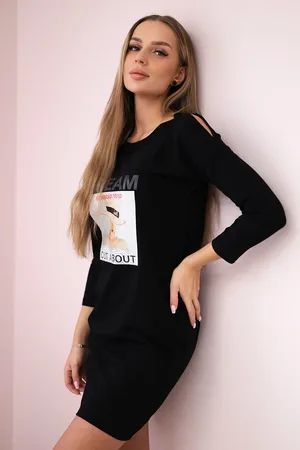 Kesi Šaty s potiskem Dream black