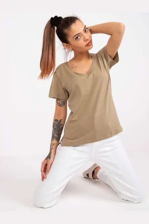 Mayflies T-shirt-TW-TS-1002.28X-dark beige