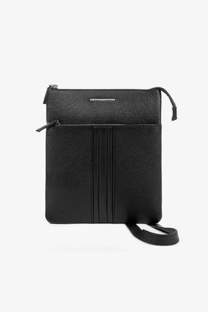 Geox Černá pánská kožená crossbody taška - Pánské