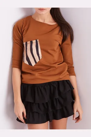 Factory Price Blouse-PL-BZ-1694.08-light brown