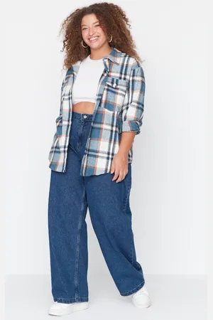 Trendyol Dámské rifle Indigo