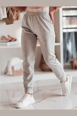 D-Street Spodnie dresowe damskie slim fit LA VOGUE szare