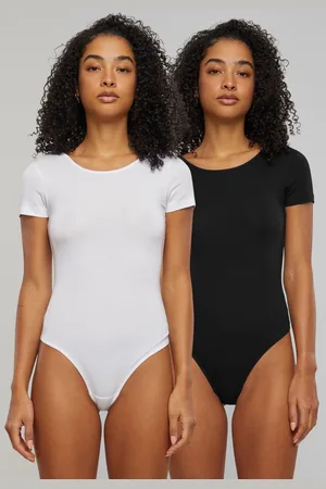 Urban classics Dámské body Organic Stretch Jersey - 2-Pack bílé+černé