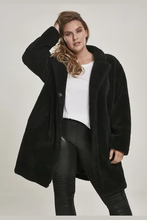 Urban classics Dámský oversized Sherpa Coat černý