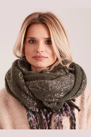 Yups Striped scarf with fringe green