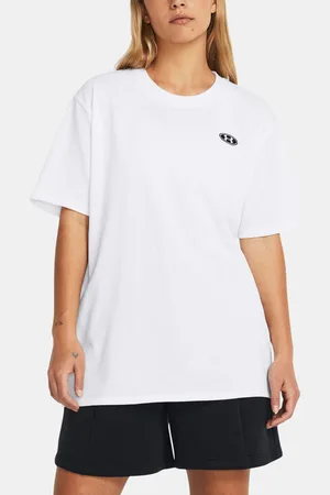 Under Armour Tričko UA HW Embroid Patch BFOS SS-WHT - Dámské