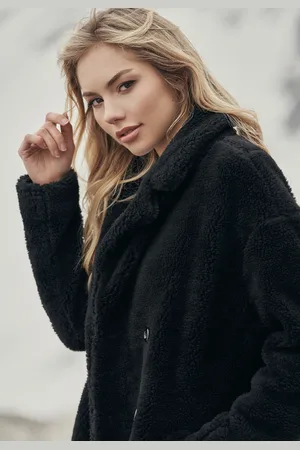 Urban classics Dámský oversized Sherpa Coat černý