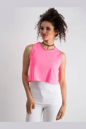 Yups White & Pink crop Set 100% Cotton