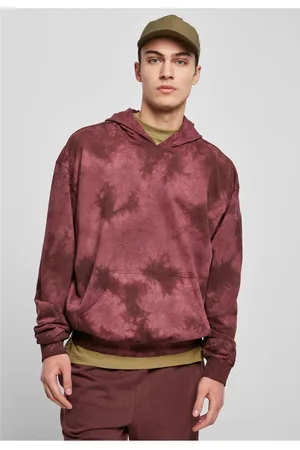 Urban classics Pánská mikina Tye Dyed třešňová