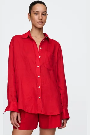 GAP Lněná oversize košile Big Shirt - Dámské