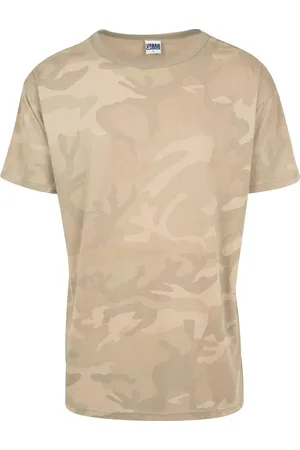 Urban classics Camo Oversized Tee písková kamufláž