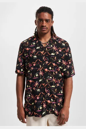 Just Rhyse Pánská košile s krátkým rukávem Shirt Waikiki - černé barvy