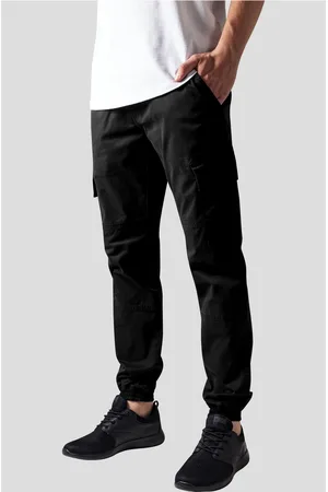 Urban classics Prané Cargo Twill Jogging Kalhoty černé
