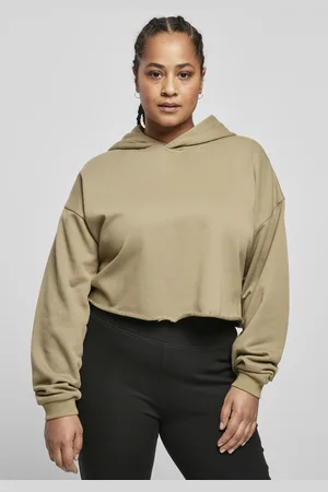 Urban classics Dámská oversized khaki kapuce s kapucí