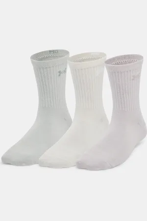 Under Armour Dámské ponožky UA Essential Nv Mid Crew 3pk - Dámské