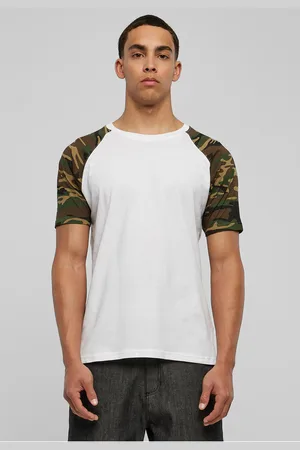 Urban classics Raglánové kontrastní tričko wht/woodcamo