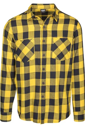 Urban classics Kostkovaná flanelová košile blk/med