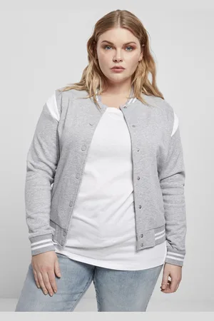 Urban classics Dámská organická mikina College Sweat Jacket /bílá
