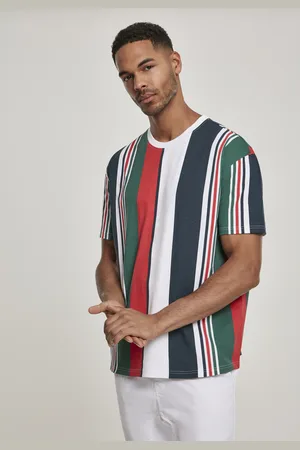 Urban classics Heavy Oversized Big AOP Stripe Tee wht/nvy