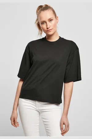 Urban classics Dámské organické oversized tričko černé barvy