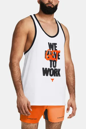 Under Armour Tílko UA Pjt Rck Get to Work Tank-WHT - Pánské