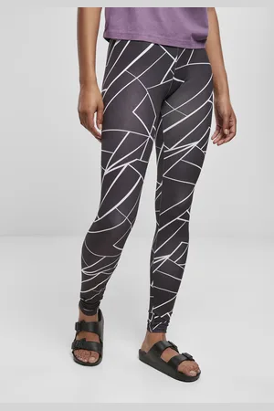 Urban classics Dámské legíny AOP geometrické černé