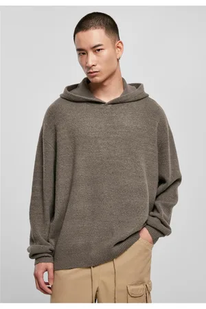 Urban classics Asfaltový oversized Chunky Hoody Sweater