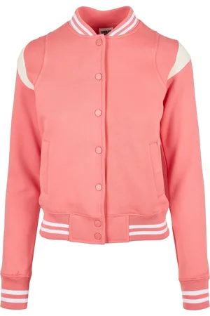 Urban classics Dámská insetová bunda College Sweat Jacket světle /bílá písková