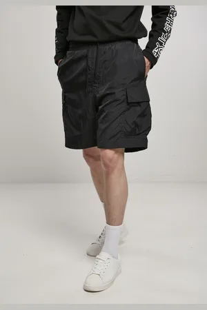 Urban classics Nylonové kraťasy Cargo černé