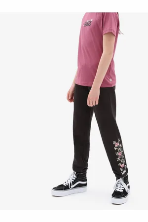 Vans Černé holčičí tepláky s potiskem Leopard Floral - unisex