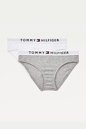 Tommy Hilfiger Sada dvou holčičích kalhotek v bílé a šedé barvě Underwe - unisex