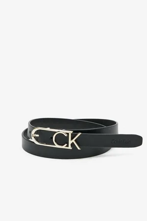 Calvin Klein Černý dámský kožený pásek Jeans - Dámské