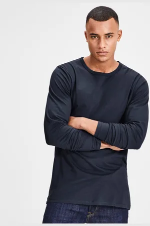 JACK & JONES Pánské triko s dlouhým rukávem Basic