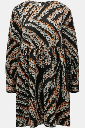 VERO MODA Černo-béžové vzorované šaty Gaja - Dámské