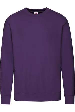 Fruit Of The Loom Fioletowa bluza męska Lightweight Set-in-Sweat Sweat